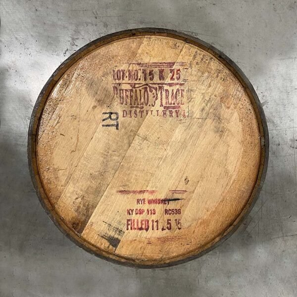 BUFFALO TRACE RYE WHISKEY BARREL – FRESH DUMPED, ONCE USED - 53 GALLON - Image 3
