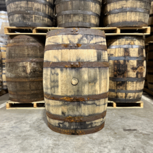 BOONE COUNTY BOURBON BARREL – FRESH DUMPED, ONCE USED - 53 GALLON