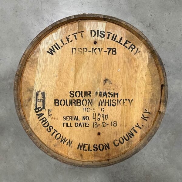 WILLETT FAMILY ESTATE BOURBON BARREL – PRIVATE SELECTION, ONCE USED - 53 GALLON - Image 2