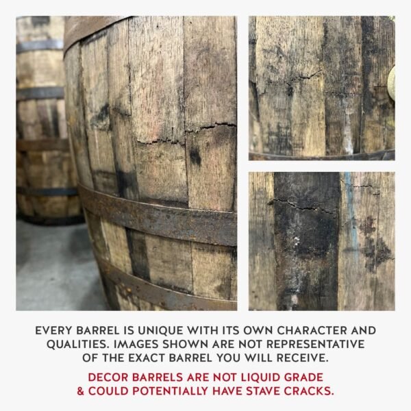 FURNITURE/DECOR GRADE WHISKEY BARREL – 53 GALLONS – HEADSTAMP - Image 8
